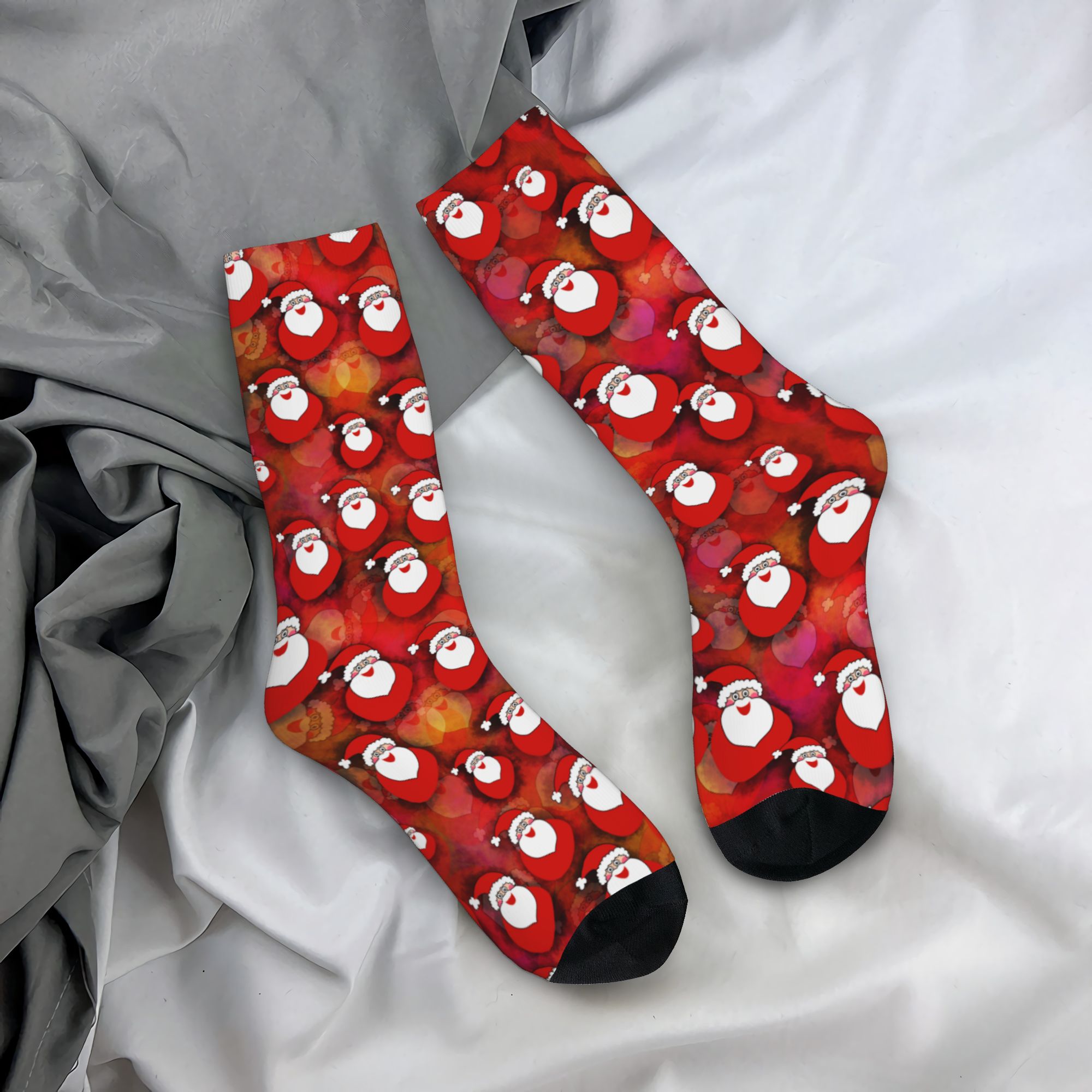 Custom Santa Clause Christmas  - Dress Sock Men ulasan dan harga