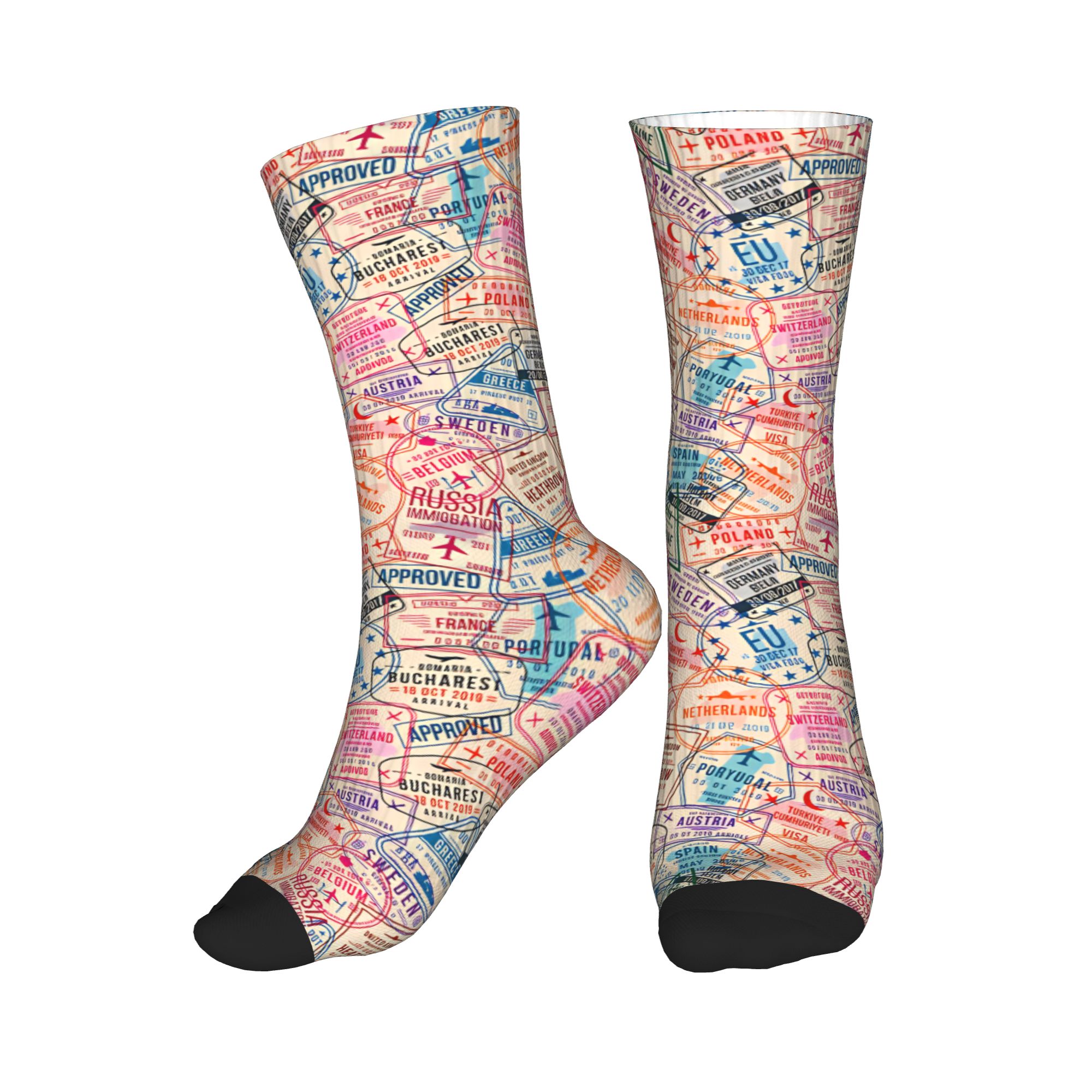 Pastel Europe Travel Collage P - Dress Sock Men ulasan dan harga