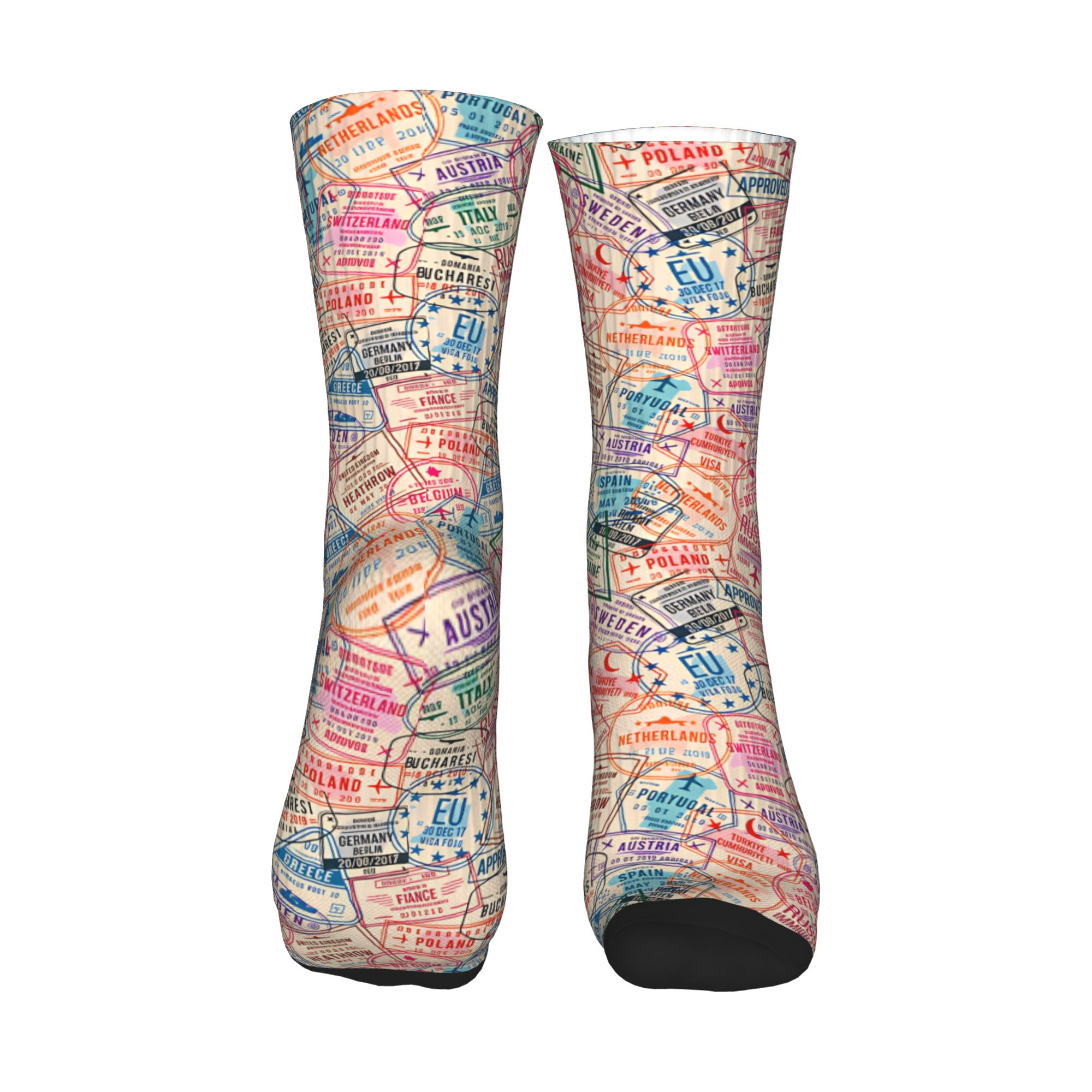 Pastel Europe Travel Collage P - Dress Sock Men ulasan dan harga