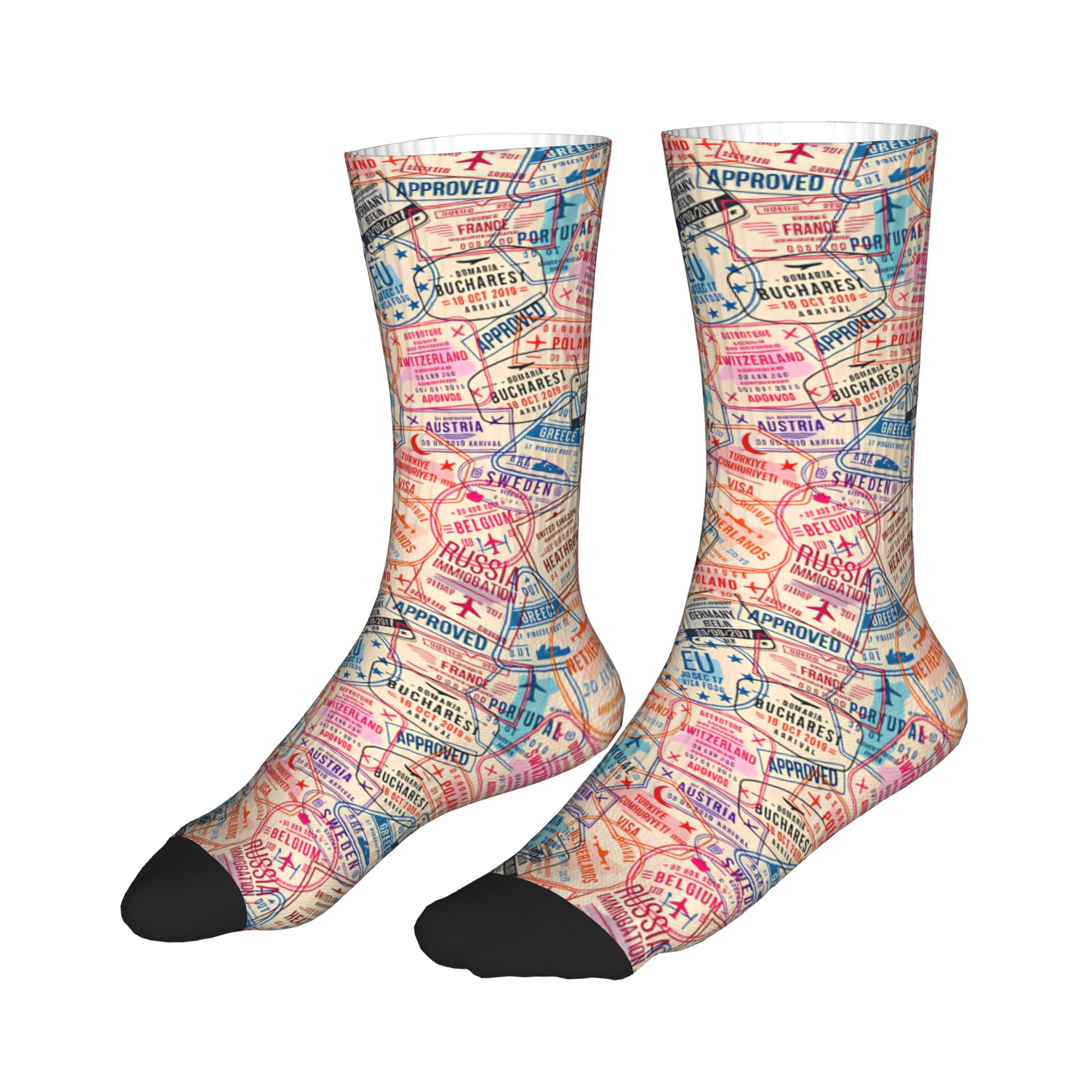 Pastel Europe Travel Collage P - Dress Sock Men ulasan dan harga
